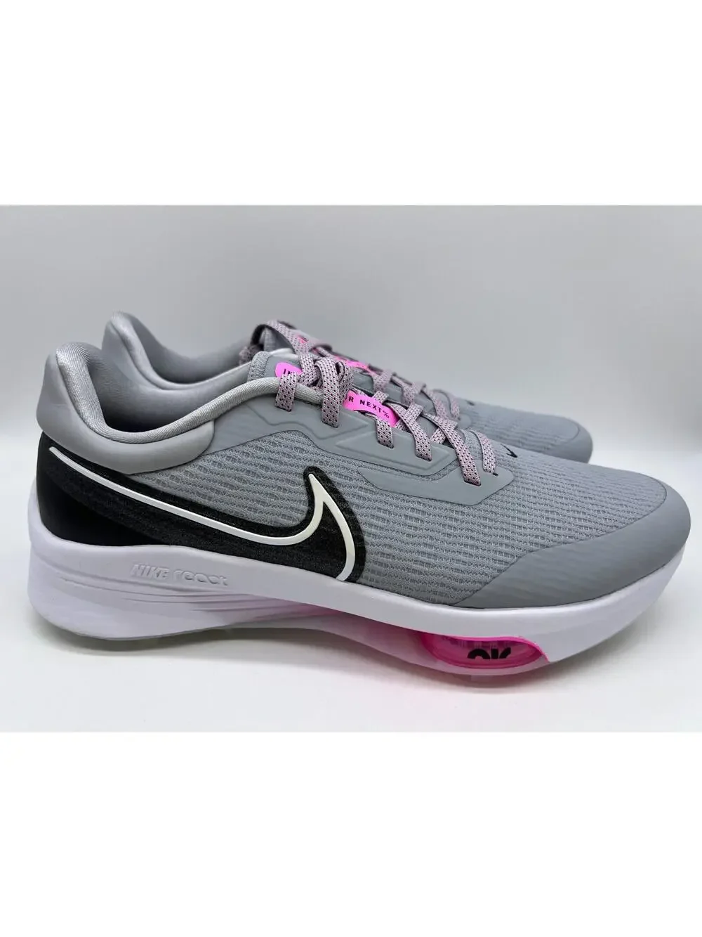 Nike Air Zoom Infinity Tour Next% Gray/Pink Golf Shoes DC5221-060 Men's 10.5 NEW